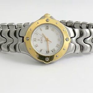 Stainless steel and 18k gold watch